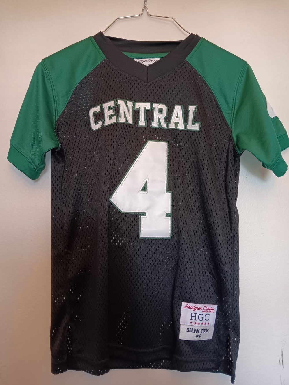 Central Dalvin Cook #4 Kids' Black and Green Football Jersey